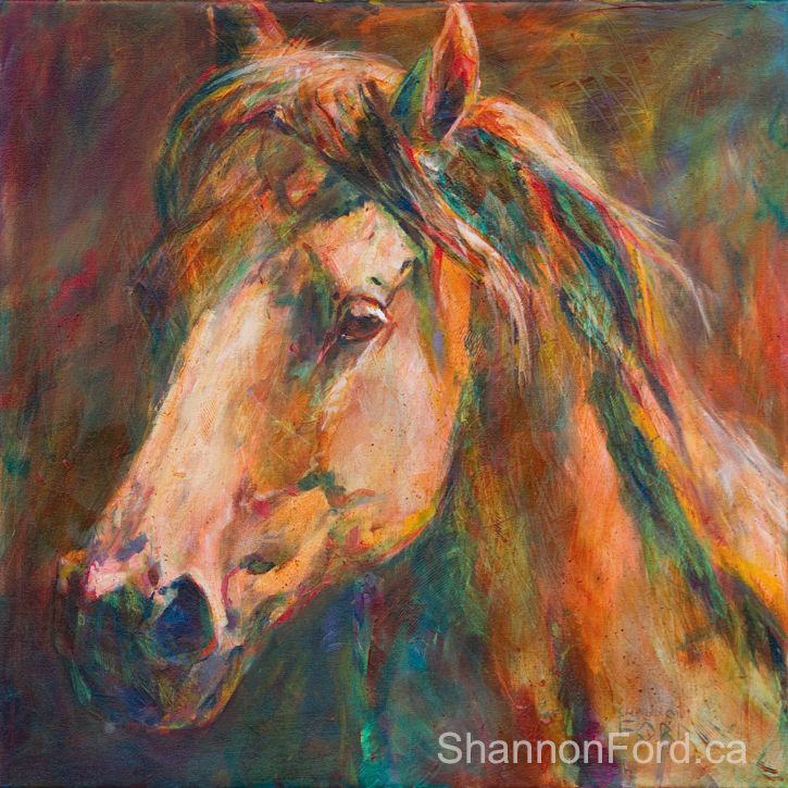 Shannon Ford, Canadian Equine Artist, Horse painting, Red Clouds